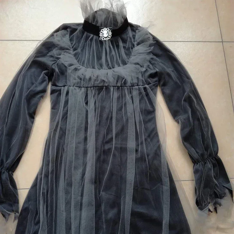 Abito da sposa morto di Halloween Costumi cosplay di amore spirituale di Halloween Costume da sposa fantasma orribile Abito lungo Costume da vampiro