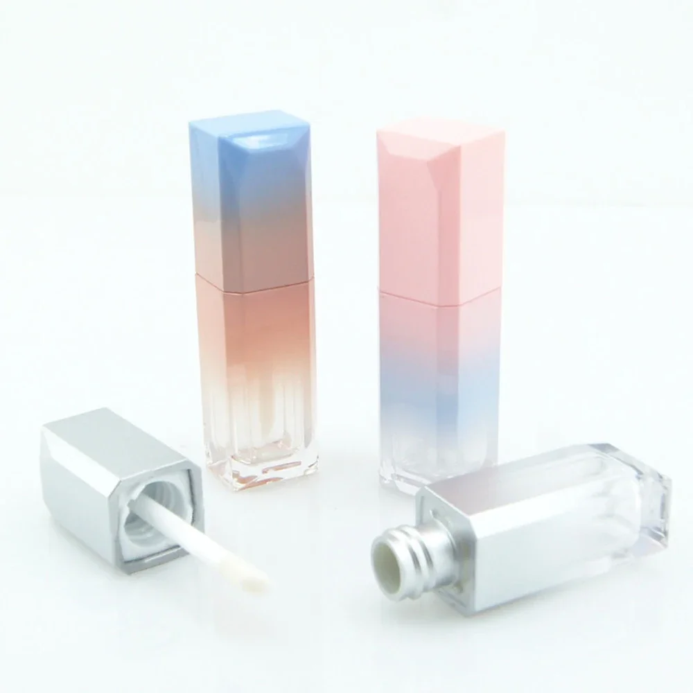 

Simplicity of Square Pipes Multicolor Gradient Empty Lip Gloss Tube Private Label Lipgloss Tubes Custom Bulk Makeup Beauty