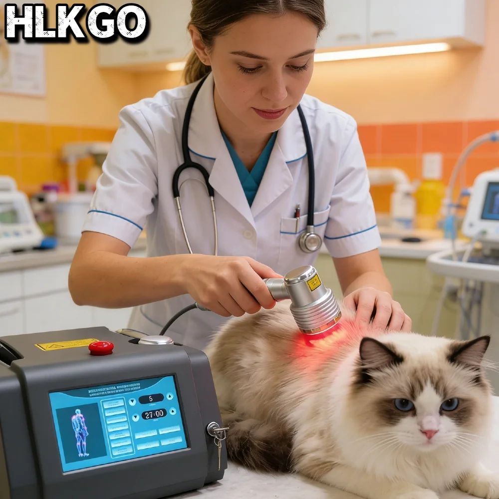 Clinic-Grade Dual-Mode Therapy Laser 5W Class IV HLKGO, 808nm/650nm for Veterinary & Human Pain Management