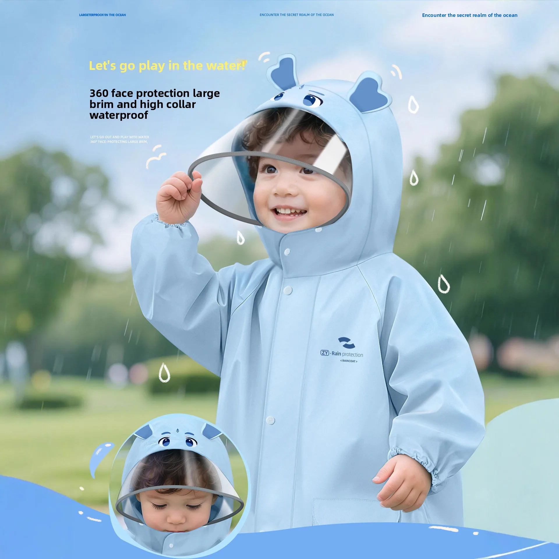 Children's raincoat one-piece treasure kindergarten special for boys 2026 new girls primary school students