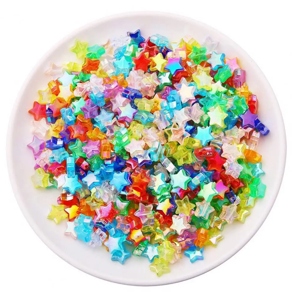 High Acrylic Beads Acrylic Pony Beads Vibrant Heart Star Acrylic Beads Diy Jewelry Making with Fade-resistant Glitter Pastel