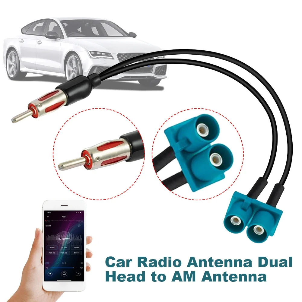 

Audio Cable Male Double Fakra - Din Male Aerial Dual Fakra - Din Aerial Antenna Adaptor for BMW 1 3 5 Series E46 E90 E39 E60 E61