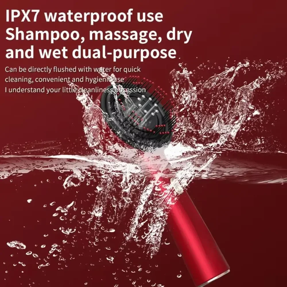 新しいヘアケア頭皮マッサージコーム抗脱毛赤外線ライトヘッドマッサージャータイプ C ヘアオイルアプリケーターヘアコームヘアツール