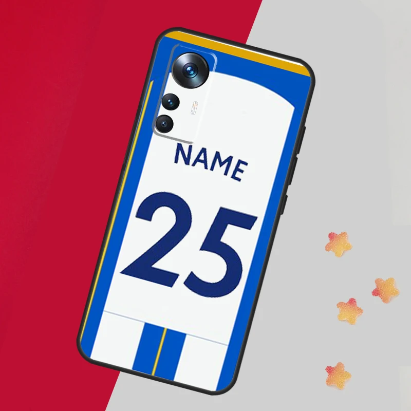 Custom Football Number Name Case For Xiaomi 13 14 Pro 13T 12T 11T 12 Lite 12X POCO X5 X3 F5 Pro F4 X4 M5 M5s F3 Cover