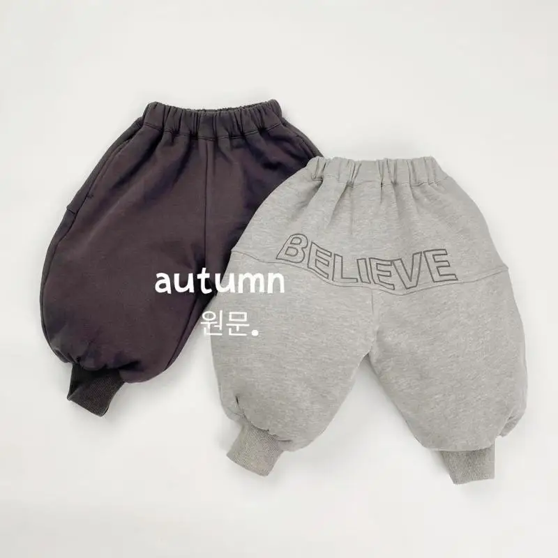 

2025 Autumn New Children Sweat Pants Cotton Boys Casual Pants Letter Print Baby Harem Pants Girls Loose Trousers Kids Clothes