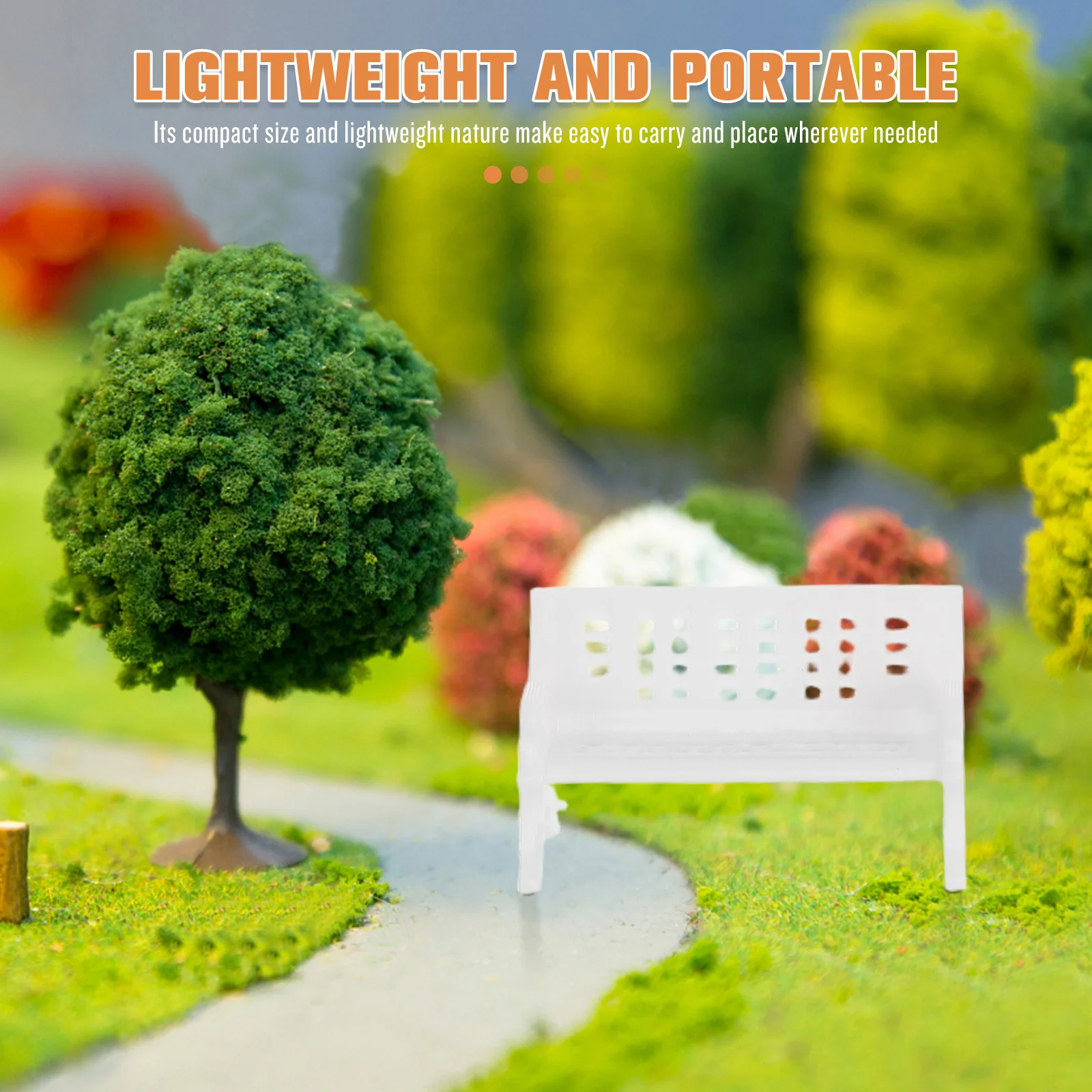 5 pcs Realistic Lightweight Plastic Chair For Desktop Ornament Miniature Scene Dollhouse Furniture Tiny Chair Decor