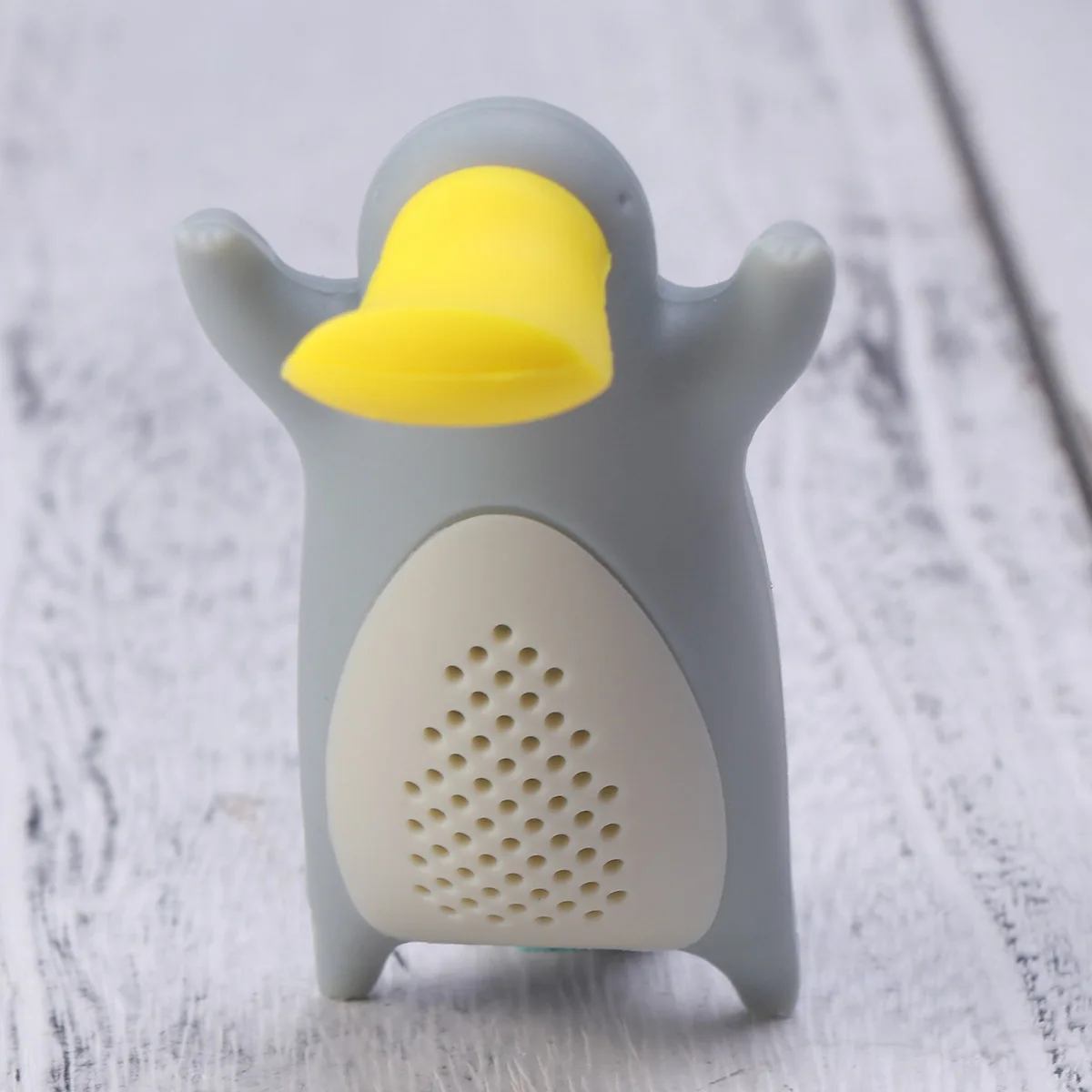 

1pc Silicone Infuser Reusable Loose Leaf Strainer Filter Fine Mesh Animal Design Grey Kitchen Gadget For Lovers Silicone Tea