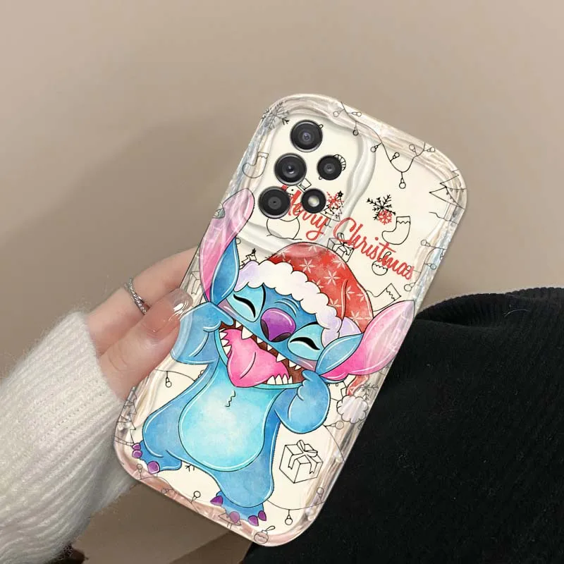 غرزة ليلو عيد ميلاد سعيد قضية الهاتف لسامسونج A73 A72 A71 A56 A55 A54 A53 A52 A51 A32 A36 A26 A25 A13 A14 5G موجة النفط #3