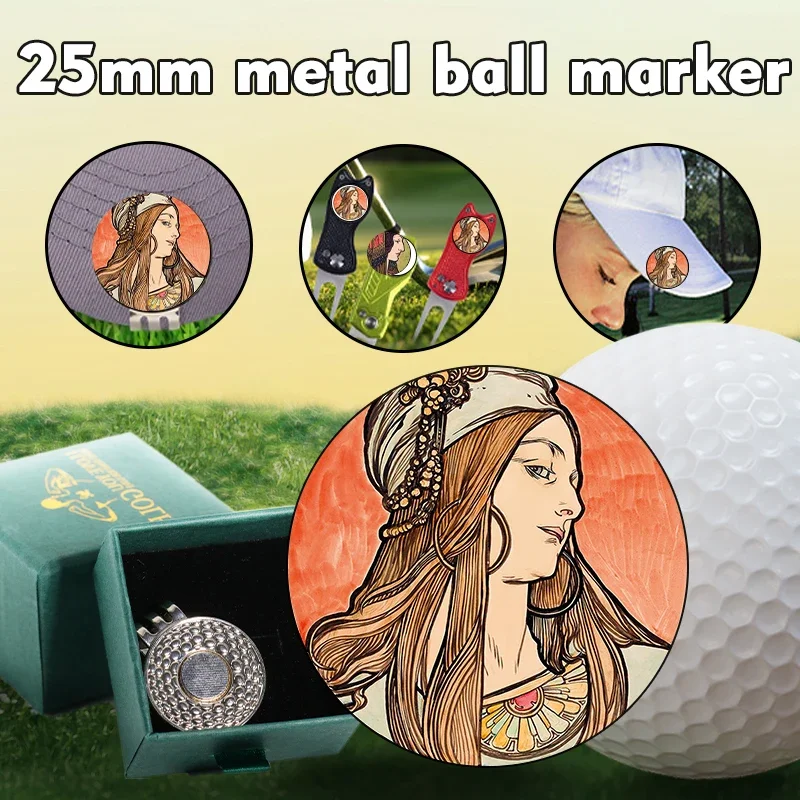 Gepersonaliseerde Magnetische Golfbal Marker Hoed Clip, Een Nieuwe Verjaardagscadeau, Geschenkdoos, Dames Sieraden Decoratie, Golf Cap Clip Marker