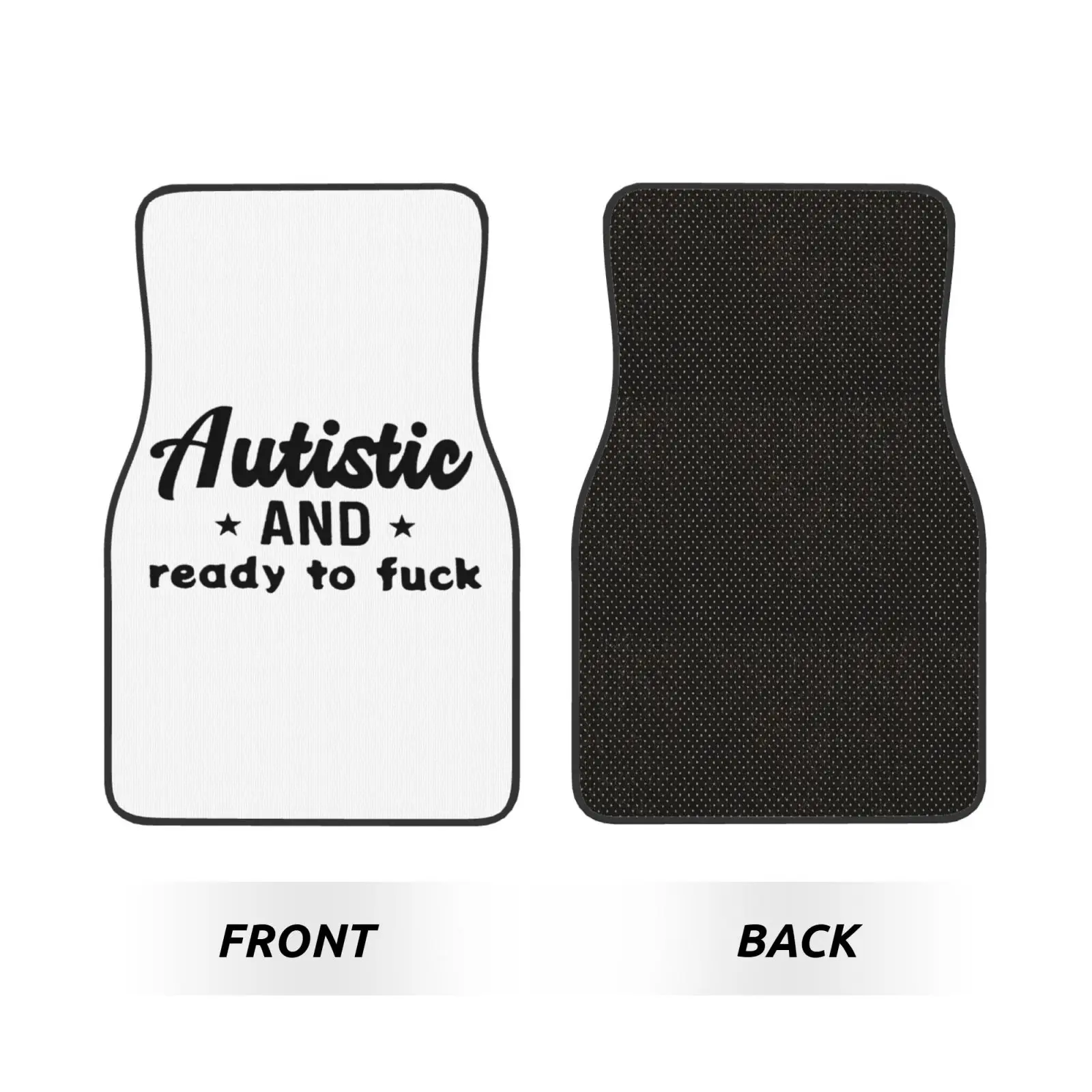 Simple Letter Printed Car Floor Mat 4-piece Set Suitable for All Car Floor Mats Car Accessories Crystal Velvet Floor Mats