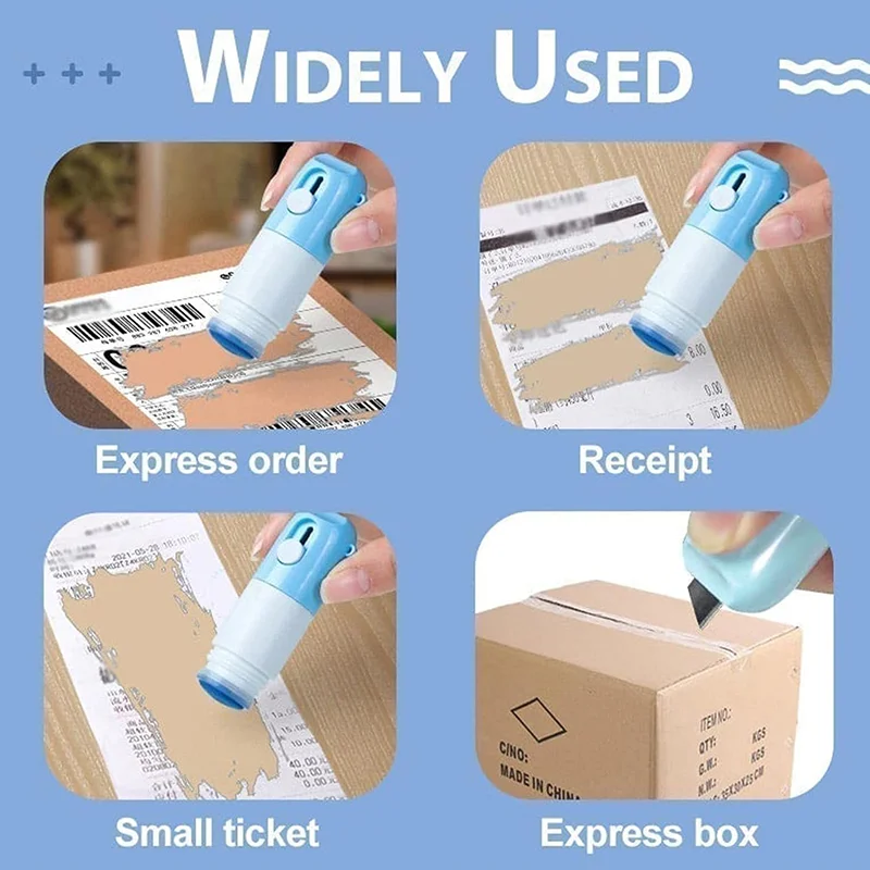 Imagem -05 - Papel Térmico Correção Fluido Faca Anti Peep Identity Protection Eraser Parcel Box Opener em 1