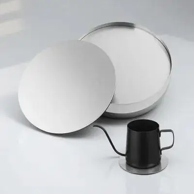 

6Pcs Stainless Steel Coasters Round Set Heat Resistant Non-Slip Eva Base Holder Table Mats Kitchen Cup Organizers