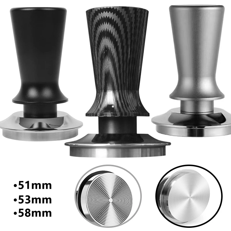 Spring Loaded Espresso Tamper For 51/53/58mm Portafilter Basket Coffee Tamper For Eapresso Machine Tool Accessory Constant 30lb