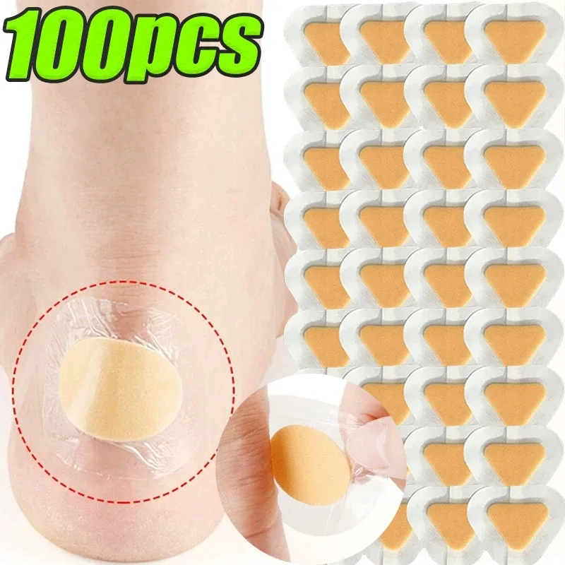 50/100pcs Gel Heel Protector Foot Patches Adhesive Blister Pad Heel Liner Shoe Stickers Pain Relief Plaster Care Cushion Grip