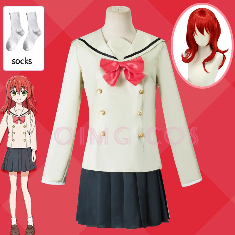 

Kita Ikuyo Косплей Костюм BOCCHI THE ROCK! Карнавальная форма для взрослых, парик, аниме, костюмы, женская игра на Хэллоуин