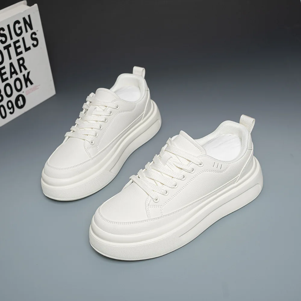 Neu eingetroffene Herren-Sneaker aus PU-Leder, bequeme Wanderschuhe, Freizeitschuhe, modische Herren-Tennisschuhe, Skateboard-Schuhe – Detail 10