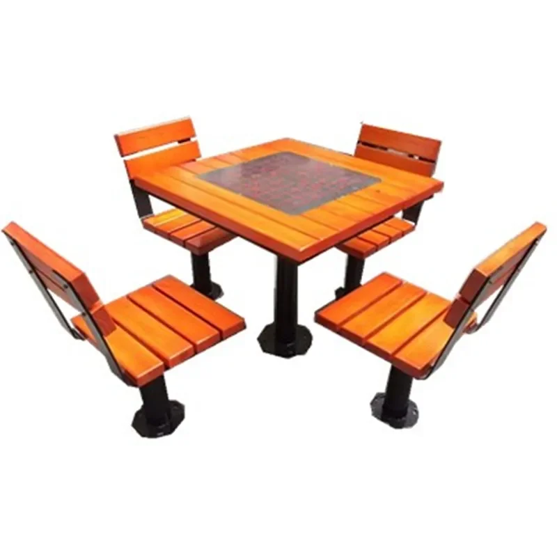 

Outdoor leisure wind seat wrought iron anticorrosive wood