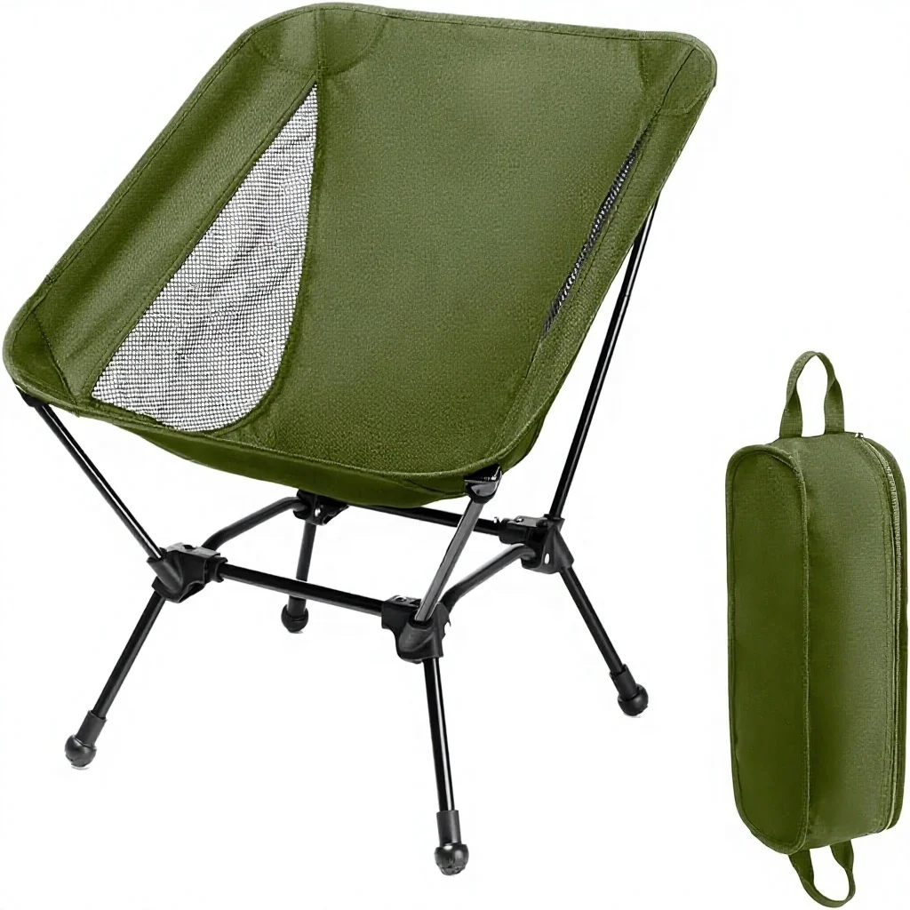 

Outdoor Furniture Camping Chair Heavy Duty Foldable Storage Bag Portable Lightweight Adults Capacity Hiking