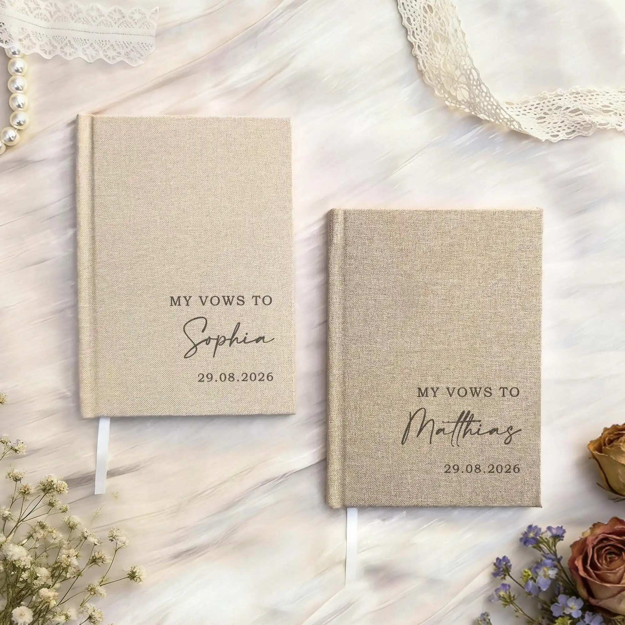 Custom Linen Wedding Vow Books - Custom Photo Book review and price