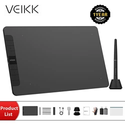 VEIKK VK1060 Graphics tablet 10x6 Inch Digital Drawing Tablet with 8192 Levels Battery-free Pen Tablet Support Tilt Android Mac