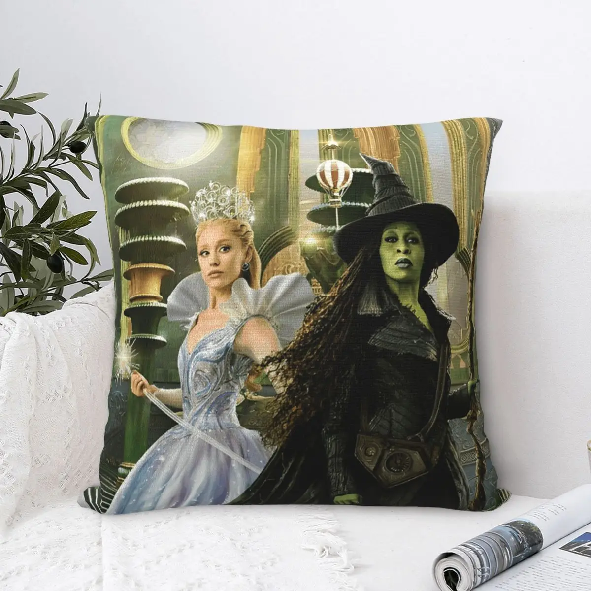 Wicked For Good Pillow Cover Printed Polyester Cushion Cover Decoration Throw Pillow Case Cover Home Zippered 40*40cm Multi Size