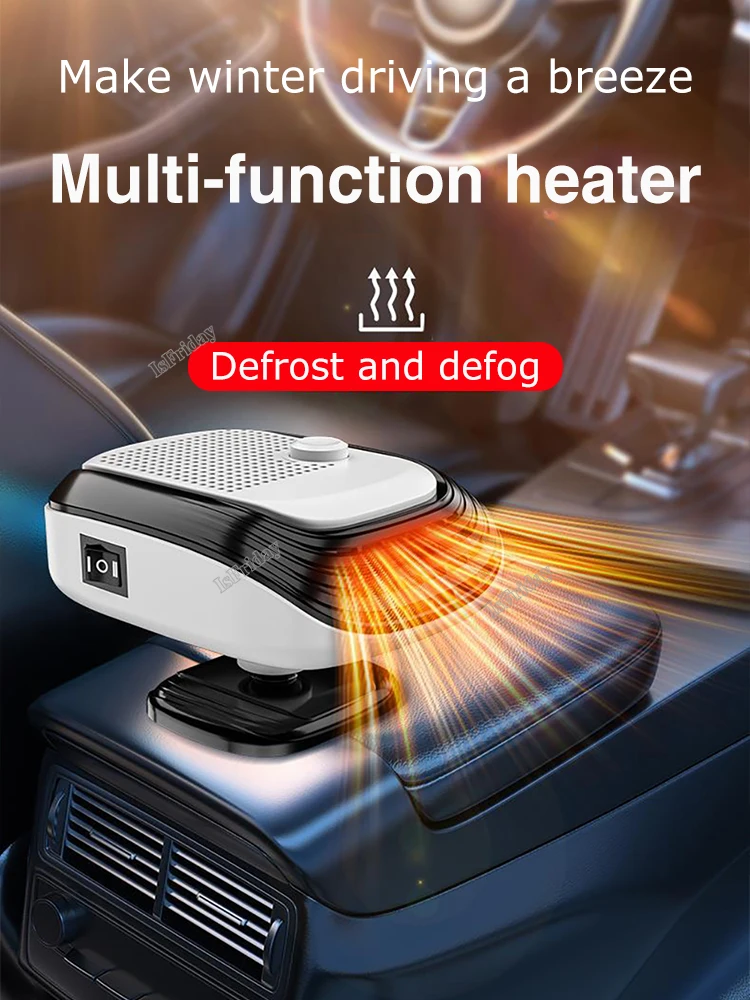 Car Defroster Windshield Heater 12V/24V 2 In 1 Heating/Cooling Fan For Auto Window Demister With Fast Heating For Truck RV SUV