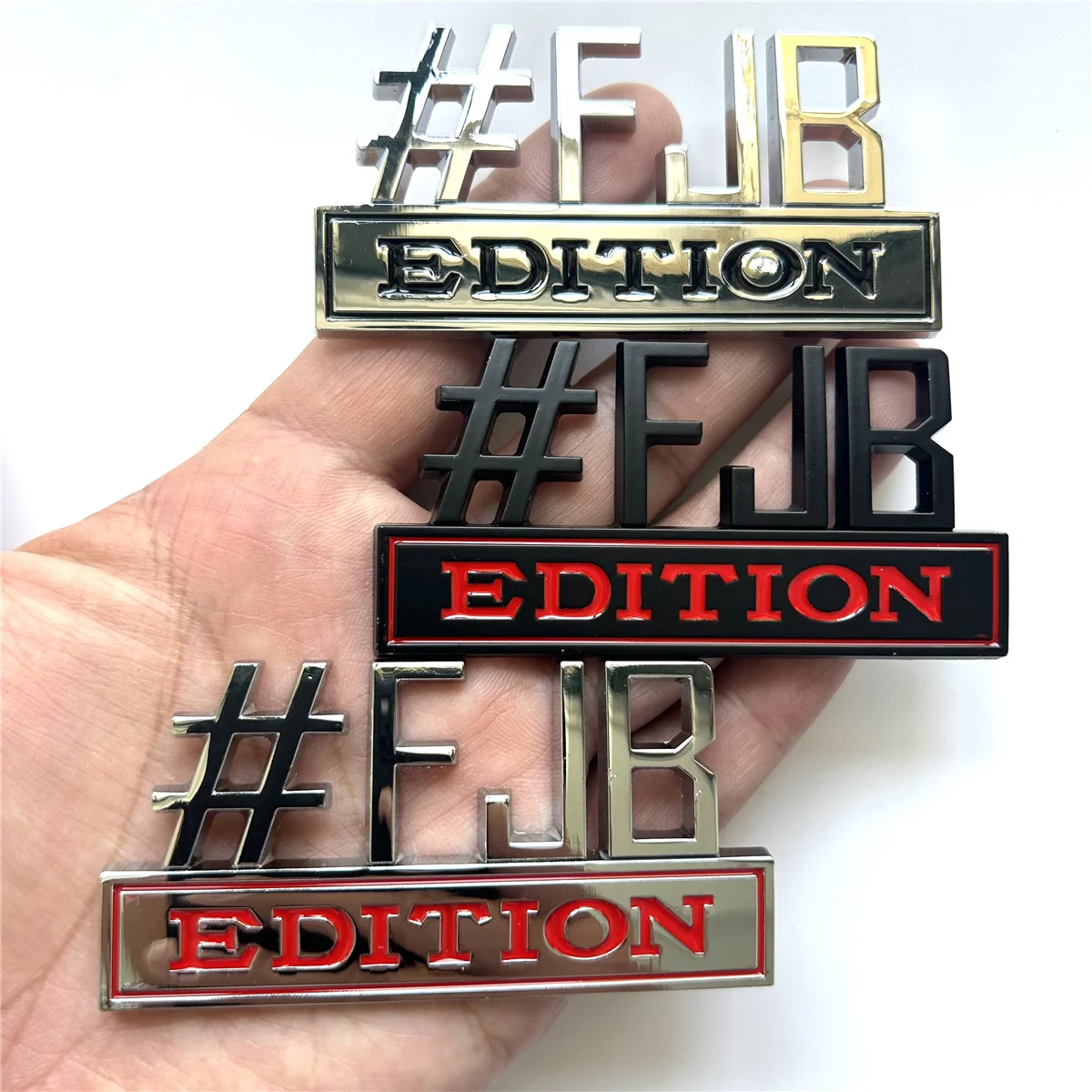 

Car 3D Metal Chrome Sticker Emblem #FJB EDITION Badge Logo Car Trunk Body Door Styling Decals Stickers Auto Accessories