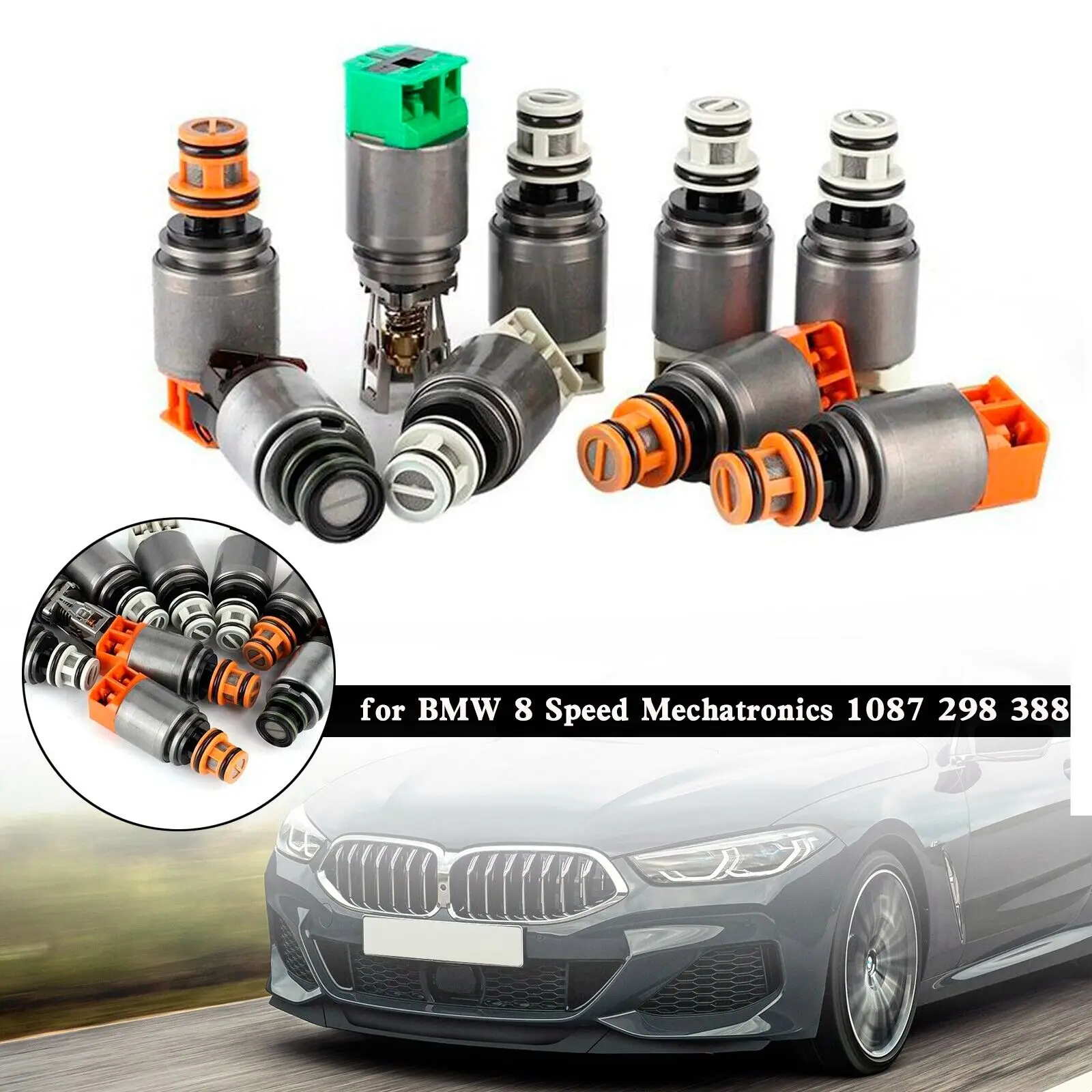 STPAT 8HP45 8HP70 8HP90 8HP75X Solenoid Kit Set 1087298388 for BMW 8 Speed Mechatronics 0501218796 0501218797 0501325143 0501219