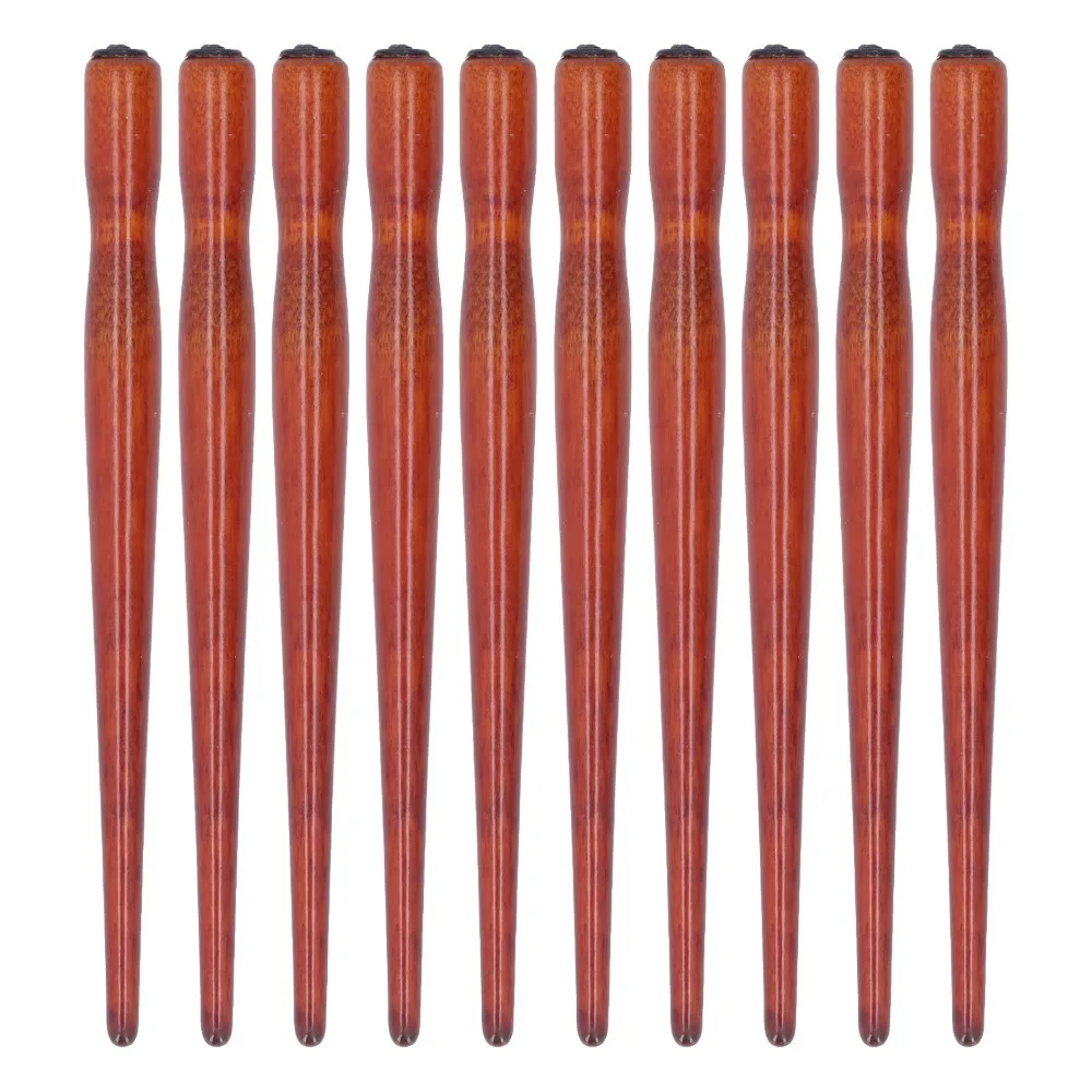 10pcs Comfortable Grip Pen Nib Holder Smoother Writing Various Pen Nib Compatible Comic Dip Pen Set Wooden Pen Holder