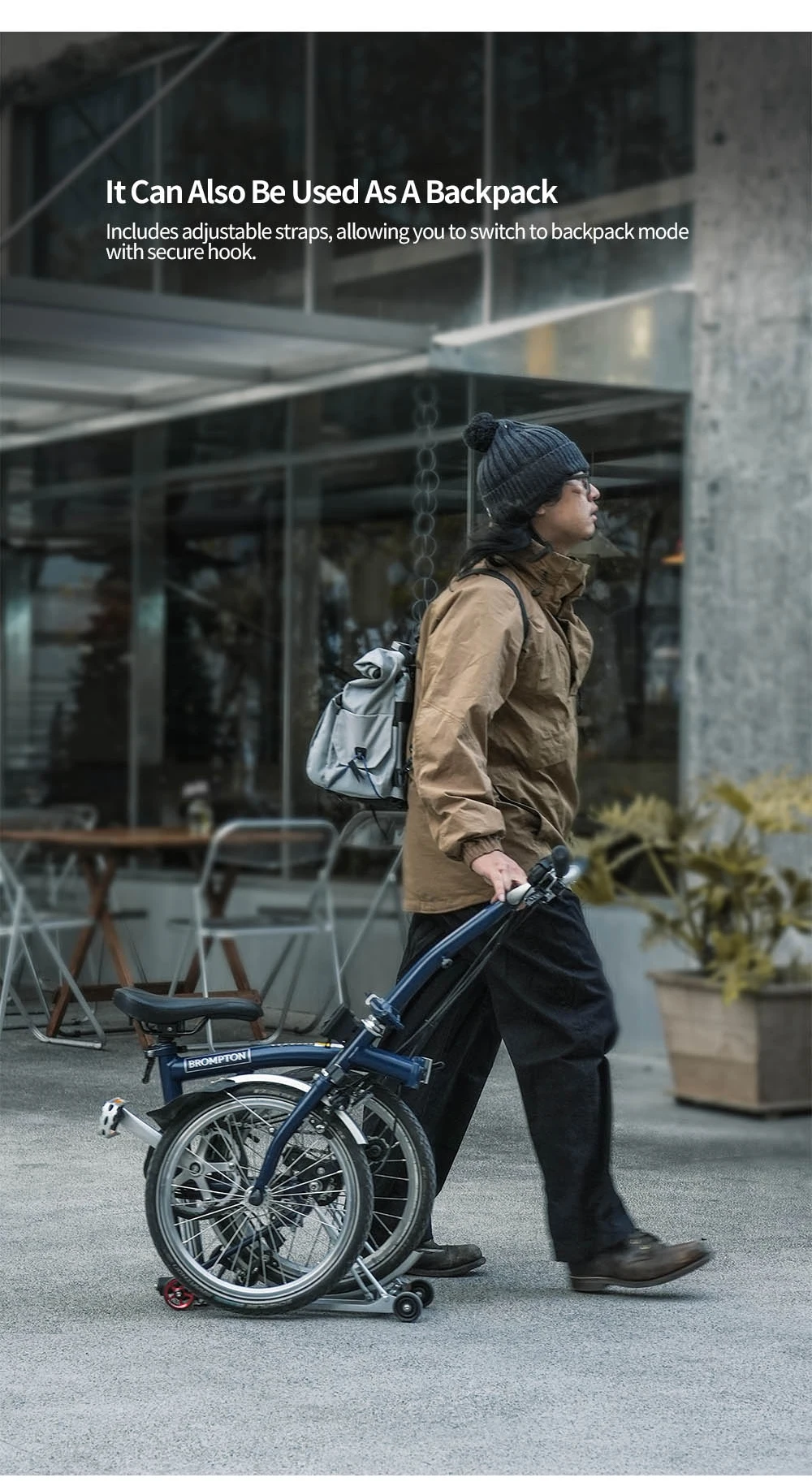 Rhinowalk X Ridgeloop Fahrradlenkertasche 17L, schnell abnehmbare Fahrrad-Fronttasche mit Adapterblock, inklusive Adapterblock für Faltrad/MTB – Detail 8