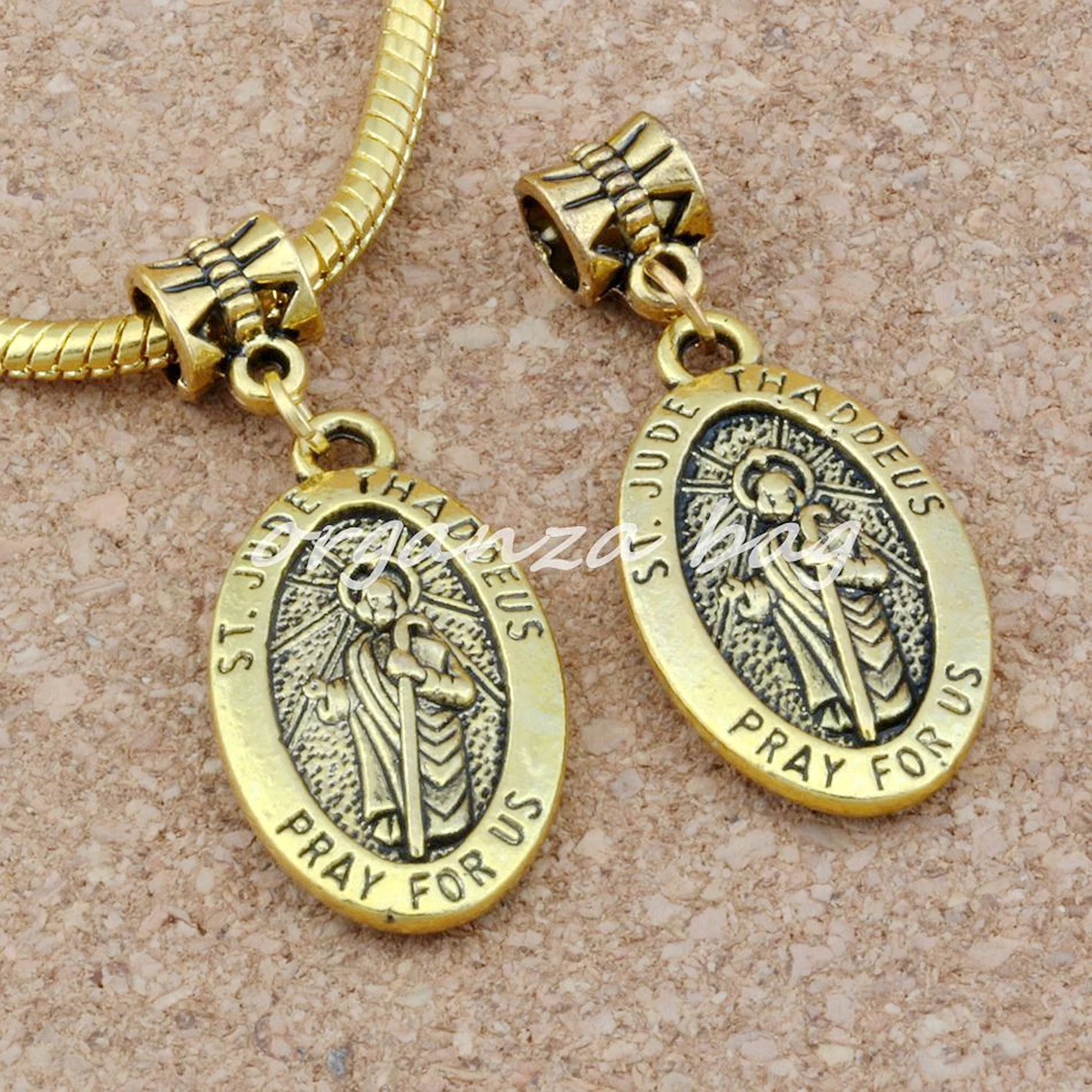 15Pcs ST. JUDE THADDEUS Charms For Jewelry Making 16x40mm A-285a