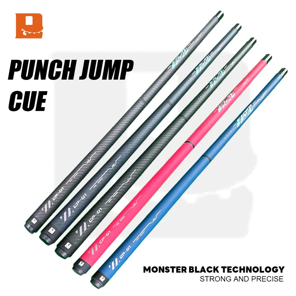 Taco de billar Little Monster Jump Punch con eje de fibra de carbono, punta de 13mm para taco de billar Break Jump