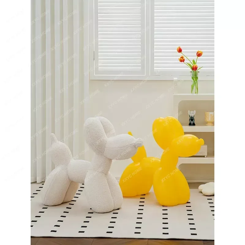 

Nordic Creative Balloon Dog Low Stool Home Cartoon Children Chair Kindergarten Animal Seat Designer Puppy Stool