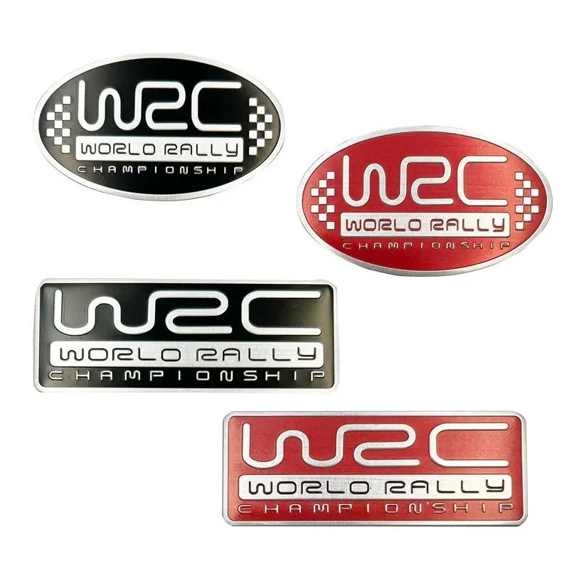 3D Aluminium Car Styling WRC World Rally Championship Universal Universal Adhesive Emblem Trunk Fender Badge Car Accessories
