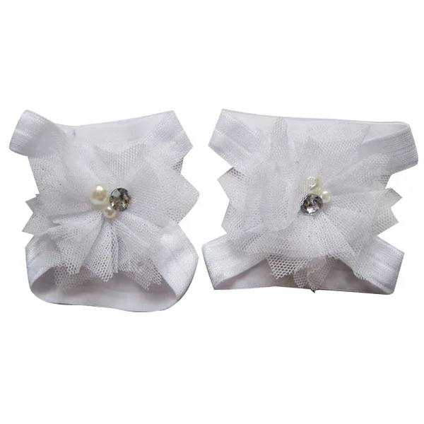 10 أزواج من صنادل الأطفال بيرفوت من الشيفون بنعل ناعم للفتيات الصغيرات هدية ساحرة