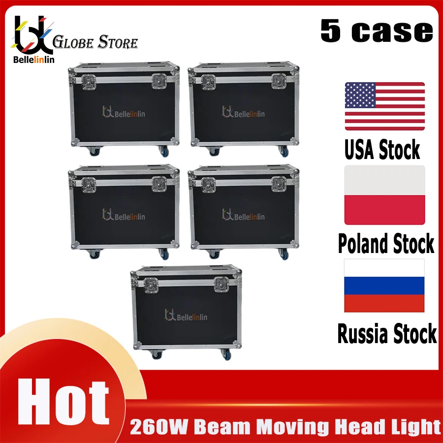 

0 Tax 5Pcs Flightcase For Lyre 10r Beam 9r Beam 260w 9R Sharpy Beam 10r Moving Head Light Stage Wash Moving Head Spot Beam Wash