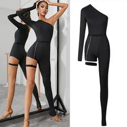 black black Latin Dance Dress latin dress latin jumpsuit Rumba ChaCha  latin dresses woman zym 2258