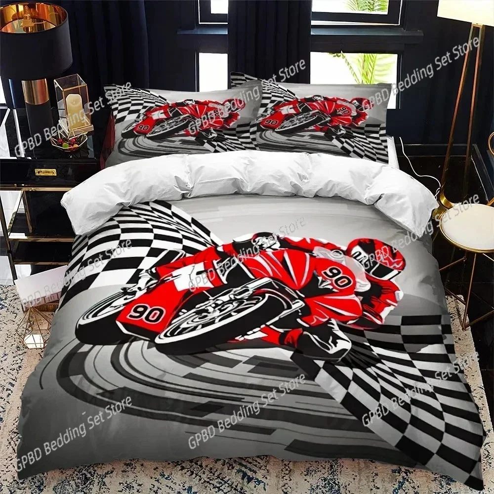 

3D Print Motorcycle Rider 3D Duvet Cover Bedding Set Comforter Linen Pillowcases Home Decor Single Double Twin King Queen