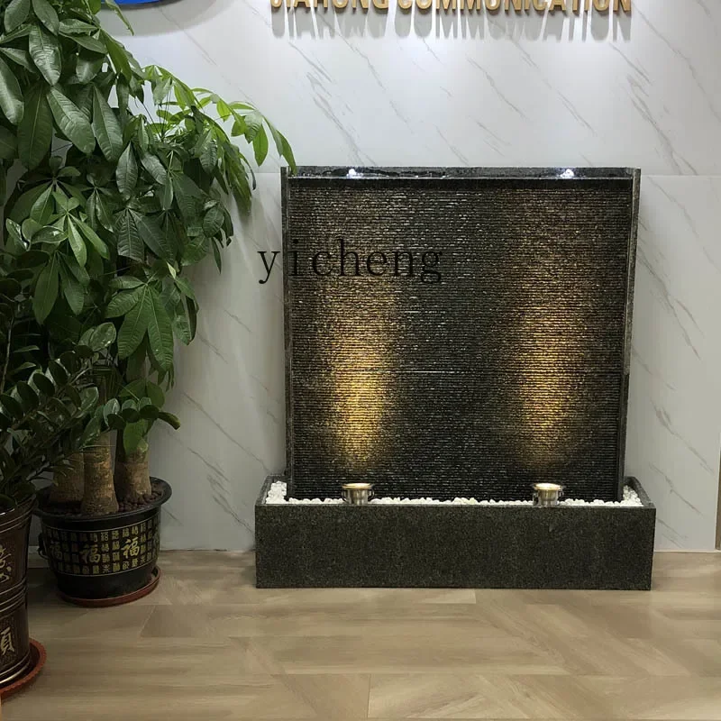 BJ-12 Chinese water curtain wall flowing water fountain screen ornament hotel company office villa courtyard rockery