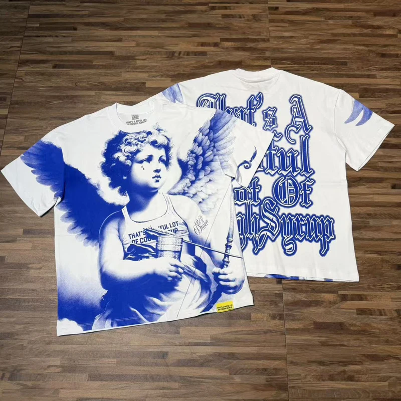 T-shirt décontracté à manches courtes pour couple, tendance de haute qualité, motif 'That's A Awful Lot of Cough Syrup', idéal pour l'été