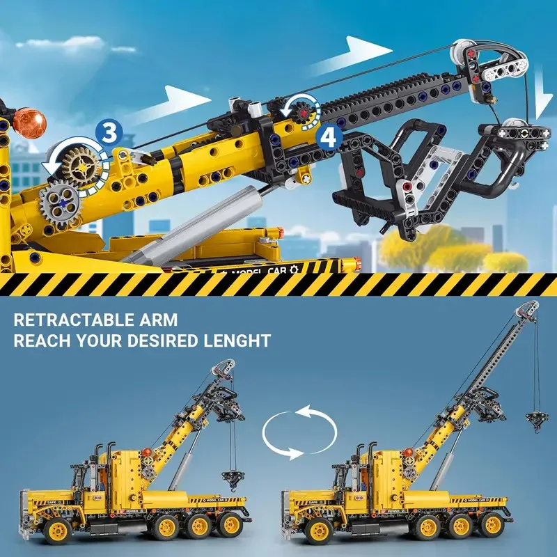 ตัวต่อ MOULD KING 17011 ชุดเทคนิค MOC-43434 รถลากจูง ของเล่นตัวต่อรถเครน รถบรรทุก ของเล่นวิศวกรรมเมือง ของขวัญคริสต์มาส