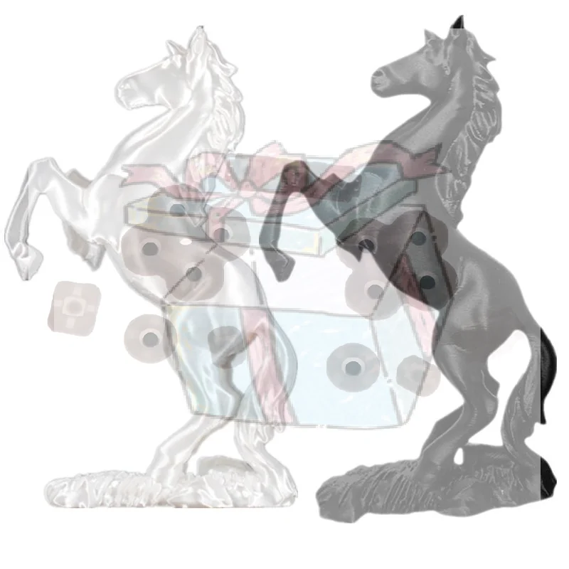【CC】3D Printed Horse Statue Pegasus Sculpture Horse Ornament Modern Animal Art Decor Success Symbol For Home & Office