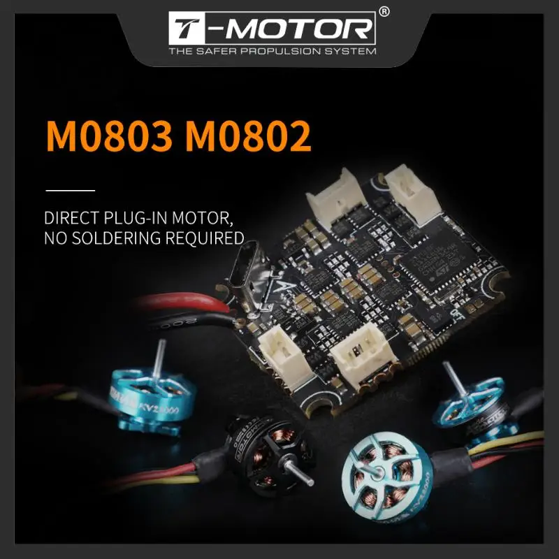 T-Motor F411 AIO 1S 6A ELRS VTX BLUEJAY Integrated analog VTX OSD Flight Controller for Small Whoops and Toothpick Quads