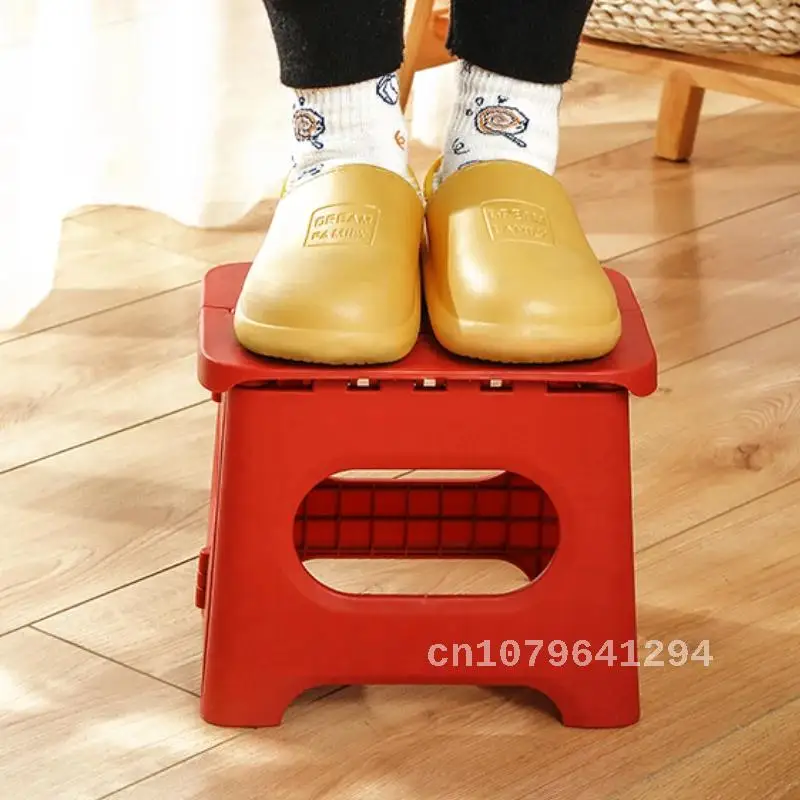 Portable Folding Stool Lightweight Non Slip Safe Children's Chair Outdoor Adult Home Plastic Kindergarten Chair Train Mazar New