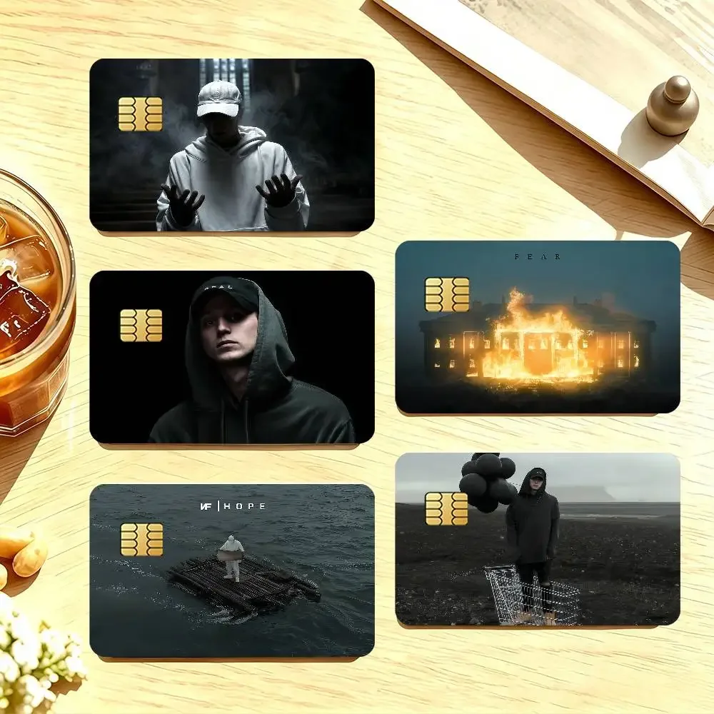 Singer NF fear Credit Card Public Transportation Cards Sticker Waterproof Card Face Decoration 4PCS