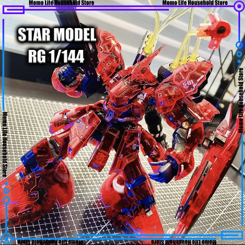 

STAR Модель RG 1/144 MSN-04 Sazabi Прозрачная сборная модель Наборы Пластиковый скелет Аниме Фигурка Робот Пластиковая модель Игрушки