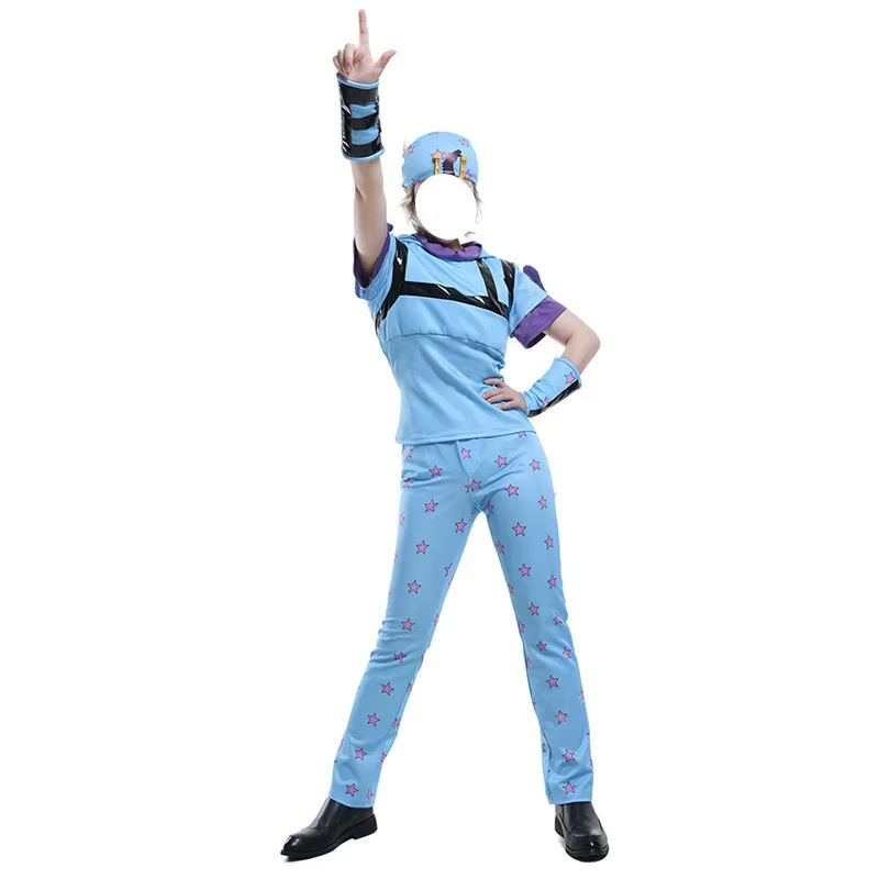 JoJo's Bizarre Adventure Steel Ball Run Jonathan Johnny Joestar Cosplay Costume Anime Game Suit Halloween Party Role Play Outfit