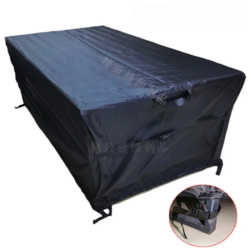 Cross-border  Outdoor Furniture Waterproof Cover Garden Combination Table and Chair Dust Cover 600D Oxford Cloth Black Cover