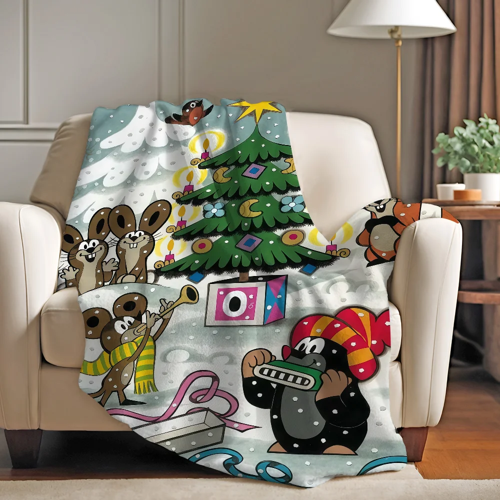 

Cute The Little Mole Art Blanket Warm And Soft Suitable For Bedroom Living Room Sofa Bed Office Travel Camping