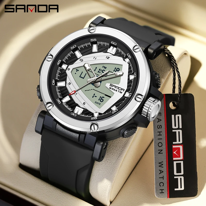 SANDA New G style Sports Military Men\'s Watch Luxury Digital Quartz Men\'s Watch 50M Waterproof Wristwatch Hot Relogios Masculino